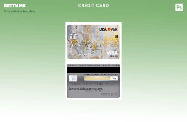 модерен стил САД Откријте шаблон за класична картичка за банкарска виза